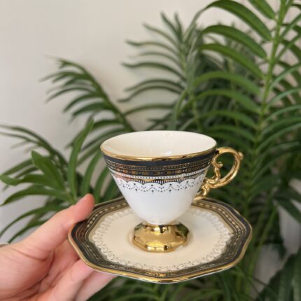 6 KİŞİLİK GLORANTY BLACK FİNCAN TAKIMI 90cc