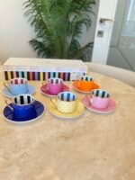 6 KİŞİLİK PUANTİYELİ FİNCAN TAKIMI 90cc - Görsel 4