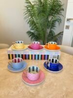 6 KİŞİLİK PUANTİYELİ FİNCAN TAKIMI 90cc - Görsel 3