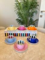 6 KİŞİLİK PUANTİYELİ FİNCAN TAKIMI 90cc - Görsel 2