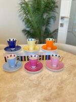 6 KİŞİLİK KONİK PUANTİYELİ FİNCAN TAKIMI 120cc - Görsel 3