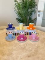 6 KİŞİLİK KONİK PUANTİYELİ FİNCAN TAKIMI 120cc - Görsel 4