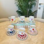 6 KİŞİLİK ROSE RENGARENK FİNCAN TAKIMI 🎉