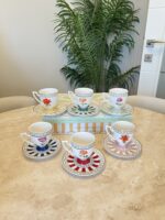 6 KİŞİLİK ROSE RENGARENK FİNCAN TAKIMI 🎉