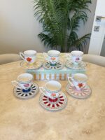 6 KİŞİLİK ROSE RENGARENK FİNCAN TAKIMI 🎉 - Görsel 3