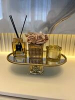 Zamak Ayaklı Şeritli Aynalı Dekoratif Stand - Görsel 4