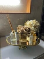 Zamak Ayaklı Şeritli Aynalı Dekoratif Stand - Görsel 2