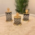 SİYAH DAMALI 3’ LÜ ÇAY ŞEKER KAHVELİK