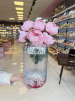 Bulanık Model İthal Vazo Gümüş -5620 13x27cm - Görsel 2