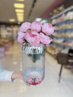 Bulanık Model İthal Vazo Gümüş -5620 13x27cm