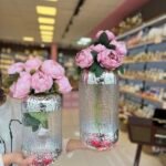 2’Lİ **Bulanık Model İthal Vazo Gümüş 13x27cm ve 15x34