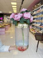 Bulanık Model İthal Vazo Gold -5621 A 15x34 cm - Görsel 2