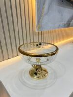 Zeytin Detay 3 Boy Sunumluk 
23 cm - 17cm - 12 cm **GOLD - Görsel 4