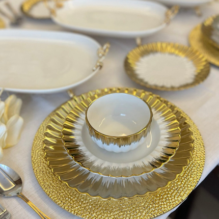 24 Parça 6 Kişilik İthal Yaldız Model Yemek Takımı