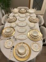 GÜLİSTAN SULTAN SERİSİ 60 PARÇA 24 K. ALTIN YEMEK TAKIMI