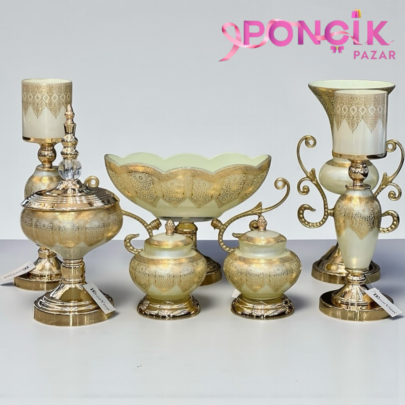 photoroom_20251106_174030 13 parça Saray model konsol & Salon Takımı 1096 - Görsel 1