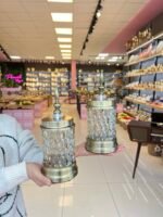 2’Li  dekoratif Cam Kavanoz ESKİTME **Elmas DETAY - Görsel 2