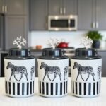 3’Lü Zebra Desen Çay Şeker Kahvelik**Gümüş