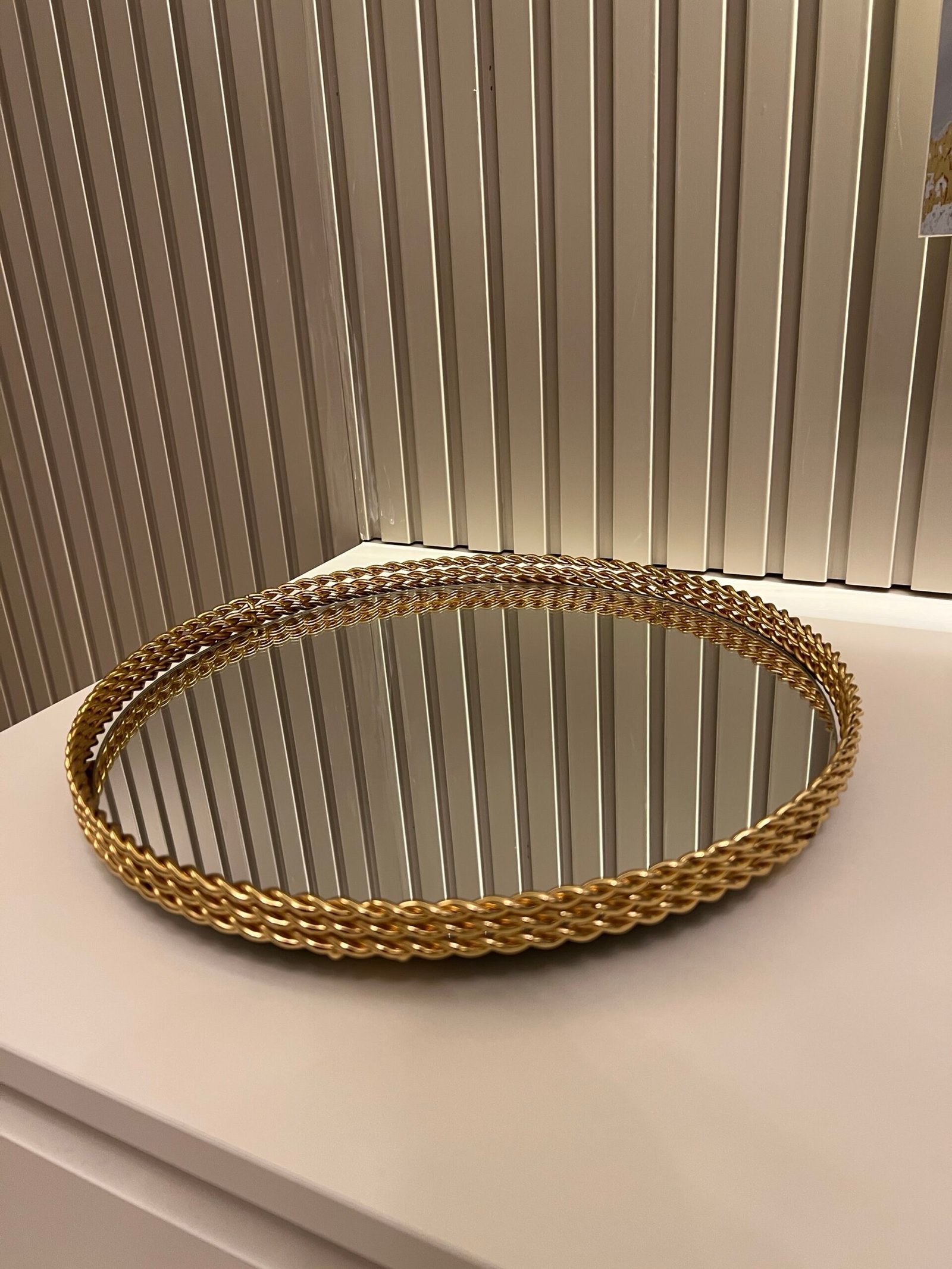 img_2920-3 HASIR DEKOR TEPSİ *GOLD - Görsel 1