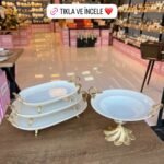 4 Parça Porselen Oval Seri