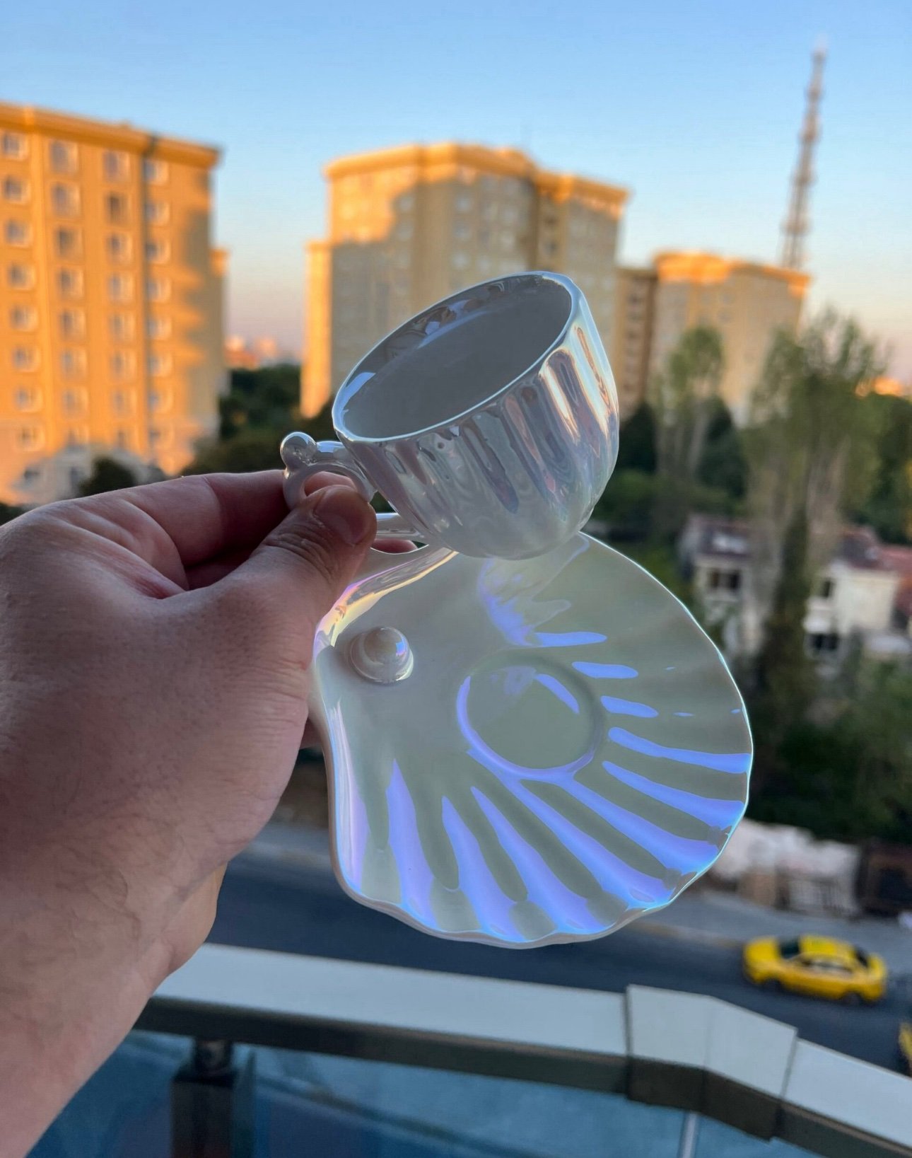 img_5812 Sedefli 6 Kişilik Fincan Seti Beyaz - Görsel 1