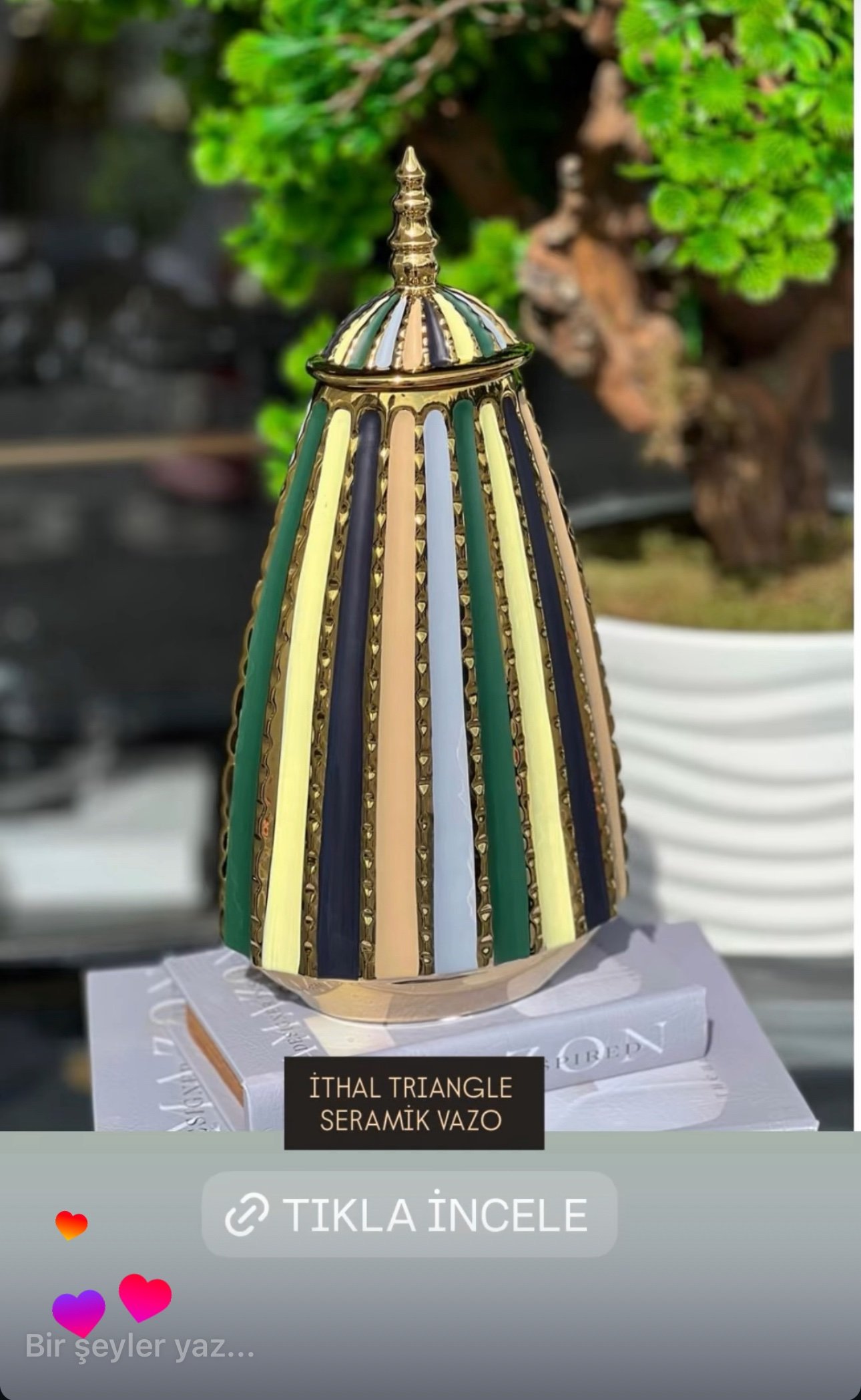 img_5818 İthal Triangle Vazo Büyük - Görsel 1