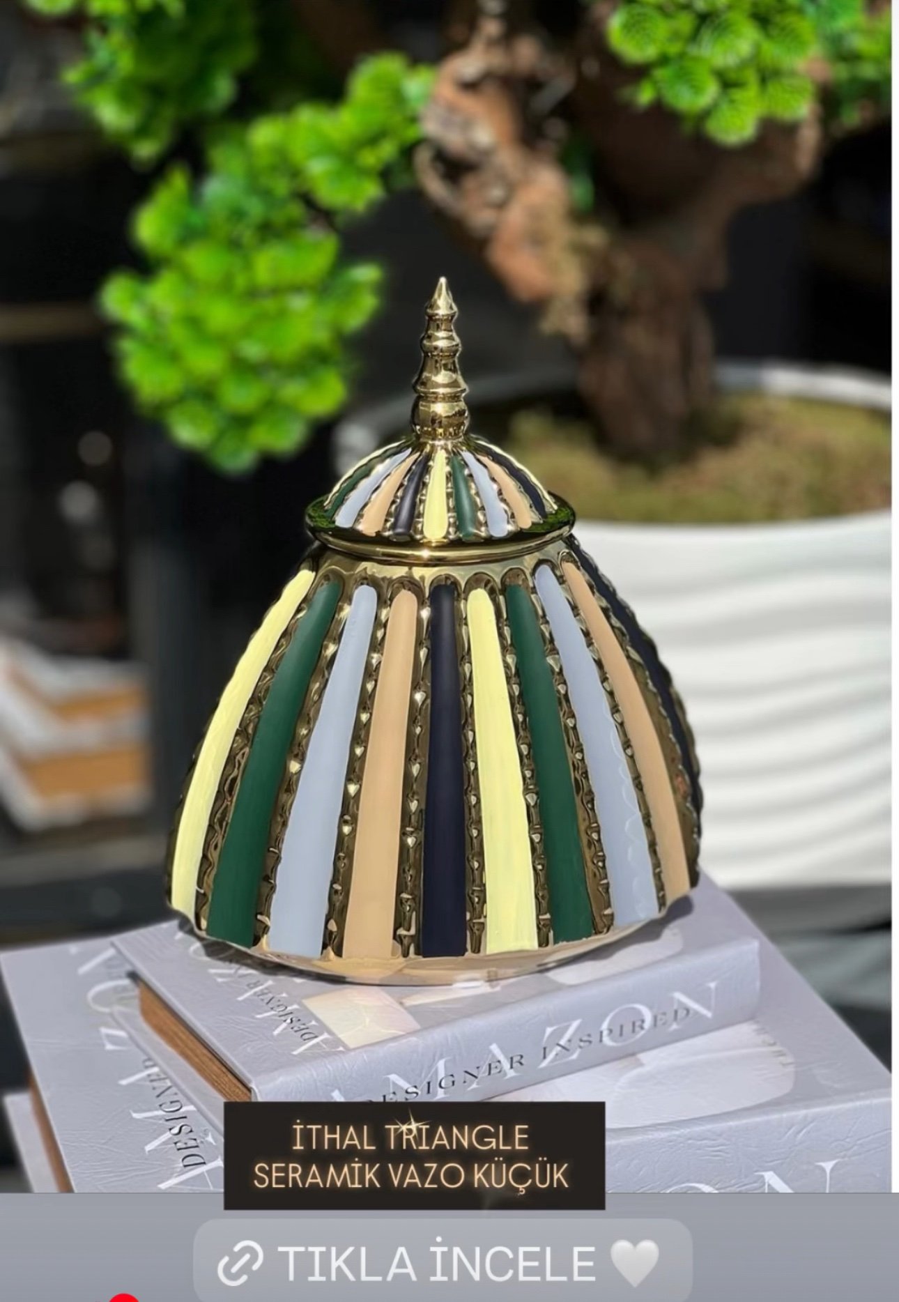 img_5820 İthal Triangle Vazo Küçük - Görsel 1