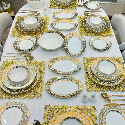 60 PARÇA KÖSEM SULTAN LUXURY 
PORSELEN YEMEK TAKIMI **12 KİŞİLİK