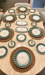 38 Parça Green Candy Kahvaltı Pasta ve Servis Takımı **PORSELEN SERİ🌟
