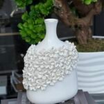 İTHAL BEYAZ SERAMİK LUMİFLORA VAZO Küçük