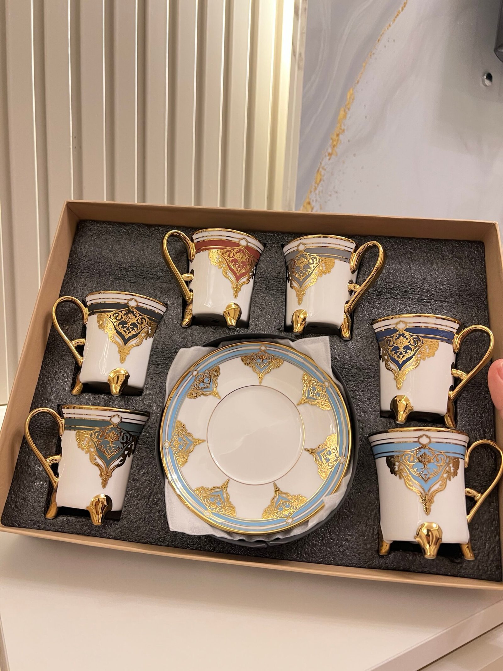 img_3671-2 6 Kişilik MAJESTY Türk Kahvesi Fincanı - Görsel 1