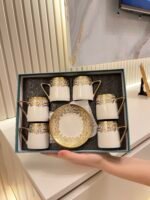 6 Kişilik Golden Türk Kahvesi Fincanı