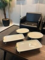 4 Parça Zeytinli Porselen Sunumluk - Görsel 3