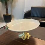 Zeytinli Zamak  Ayaklı  Porselen Sunumluk