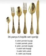 36 PARÇA İtaly  6 Kişilik Çatal Kaşık Bıçak Takımı - Görsel 4