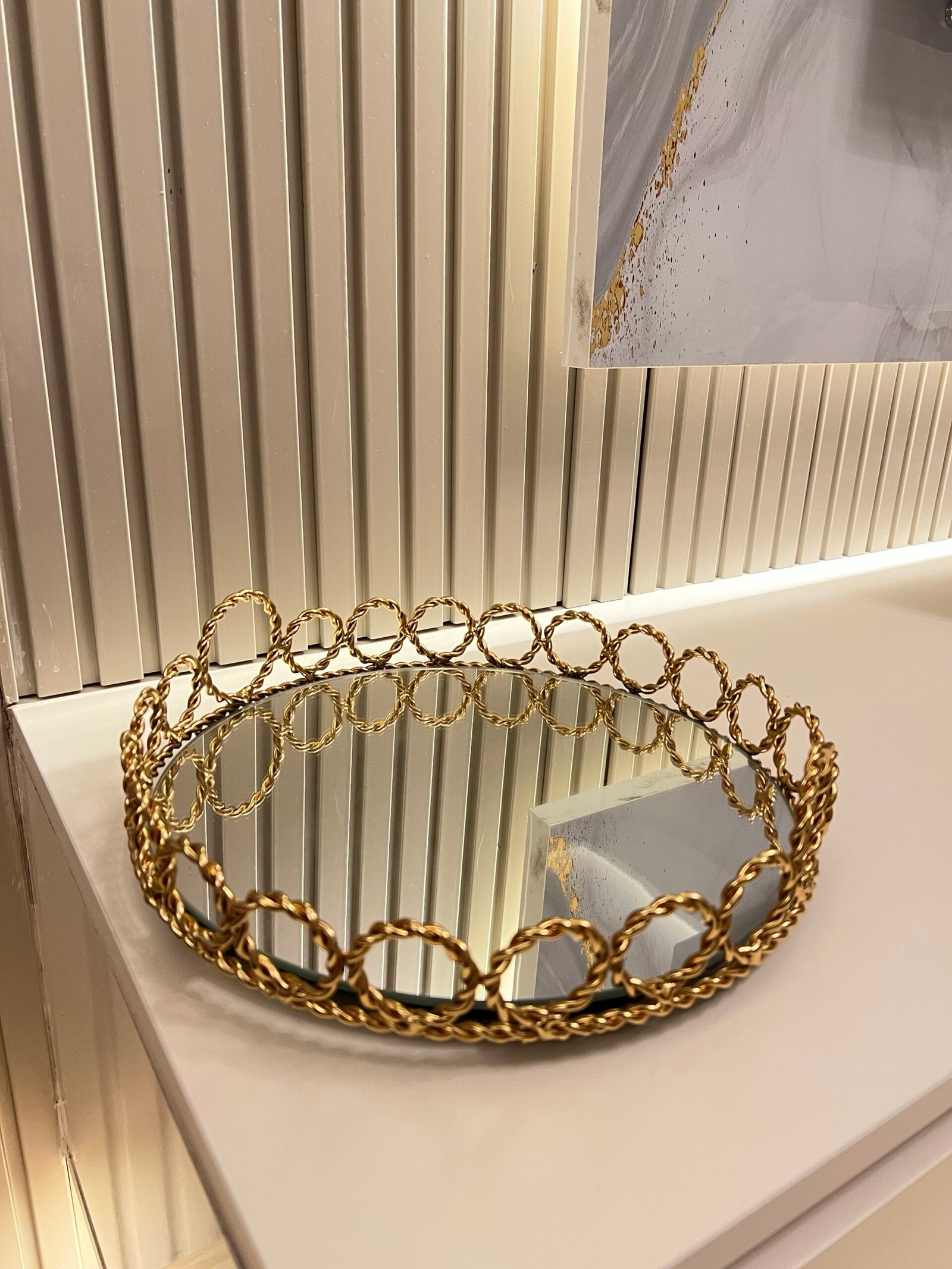 img_4085 Halka Gold Tepsi - Görsel 1