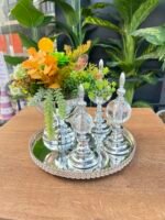 5 Parça Gümüş Hasır Tepsi Arajman** - Görsel 2