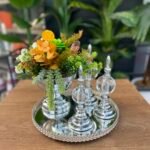 5 Parça Gümüş Hasır Tepsi Arajman**