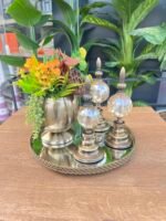 5 Parça Eskitme Hasır Tepsi Arajman** - Görsel 2