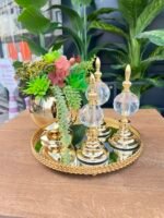 5 Parça Gold Hasır Tepsi Arajman** - Görsel 3