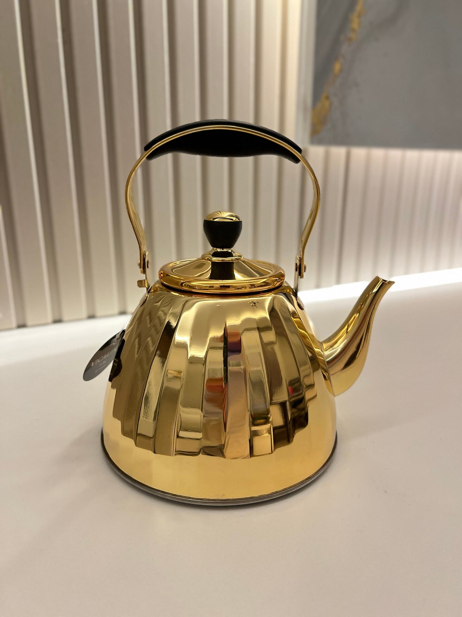 img_4397 1.5 Litre Gold Demlik* - Görsel 1