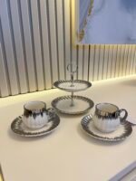 5 PARÇA SUNUMLUK FİNCAN TAKIMI*GÜMÜŞ - Görsel 3