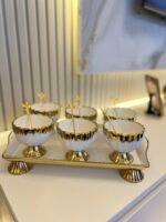 13 PARÇA ŞAKİRPAŞA PORSELEN TEPSİLİ SUNUMLUK - Görsel 2