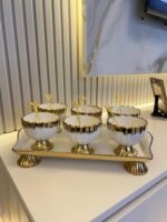 13 PARÇA ŞAKİRPAŞA PORSELEN TEPSİLİ SUNUMLUK - Görsel 3