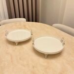 2 Li Yuvarlak Porselen Sunumluk*GÜMÜŞ **RAMAZAN AYINA ÖZEL