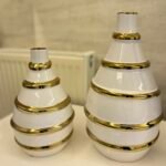 Yatay Çizgili 2’Li Dekor Vazo