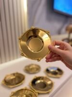 Zamak Kenarlı Gold Çay Tabağı* 6 Adet