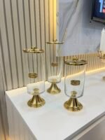 Güllü Model Kavanoz & Çay şeker kahvelik