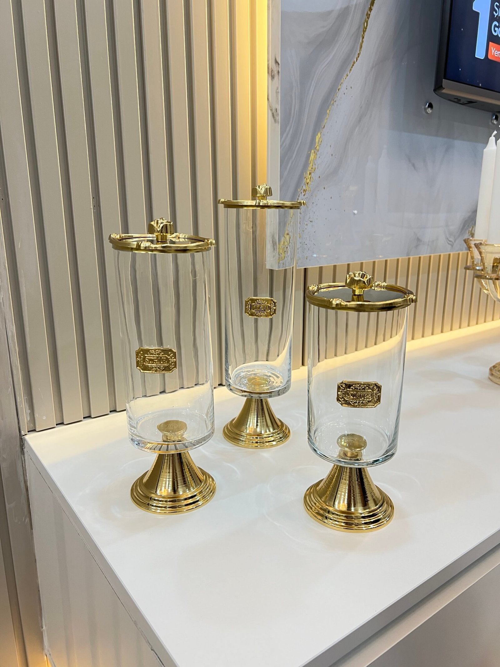 img_5149 Güllü Model Kavanoz & Çay şeker kahvelik - Görsel 1