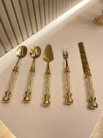 5’Li  **ELMAS**TİTANYUM GOLD BAŞLIK SERVİS & SUNUMLUK - Görsel 3